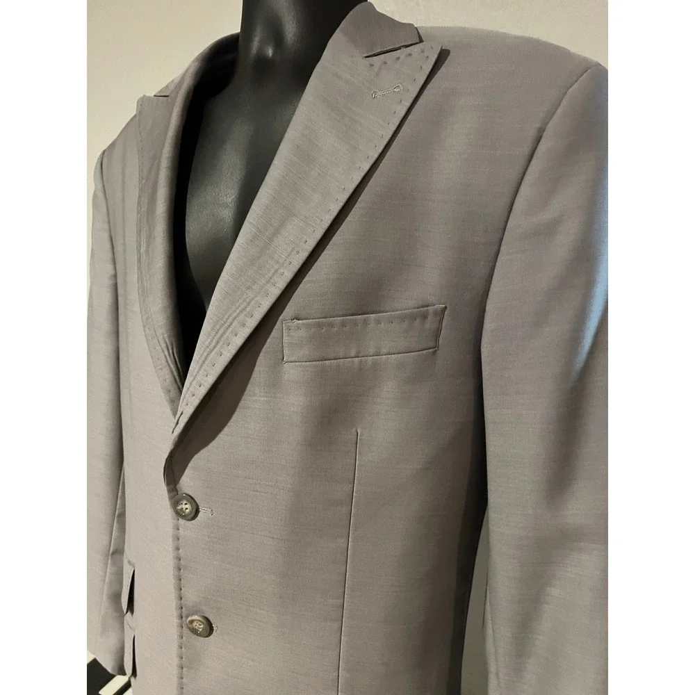 Luciano Carreli Blazer Mens 40R Grey Good Lanificio Delfino Super 150s Wool